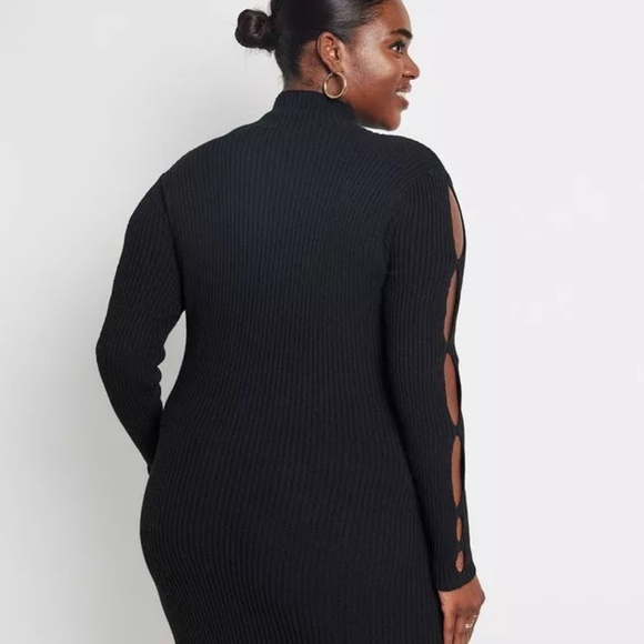 Eloquii Sleeve Cutout Sweater Dress NWT Size 18/20 - Picture 1 of 3